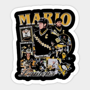 Mario Lemieux Vintage Bootleg Sticker